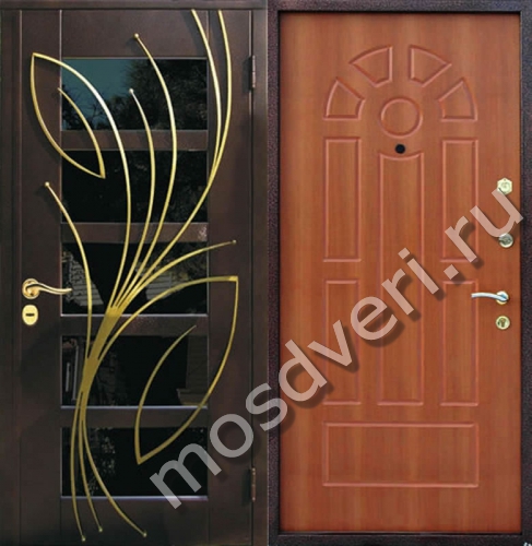 Входная дверь с зеркалом и ковкой ВДЗ-860 - купить от производителя Мосдвери Входная дверь с зеркалом и ковкой ВДЗ-860